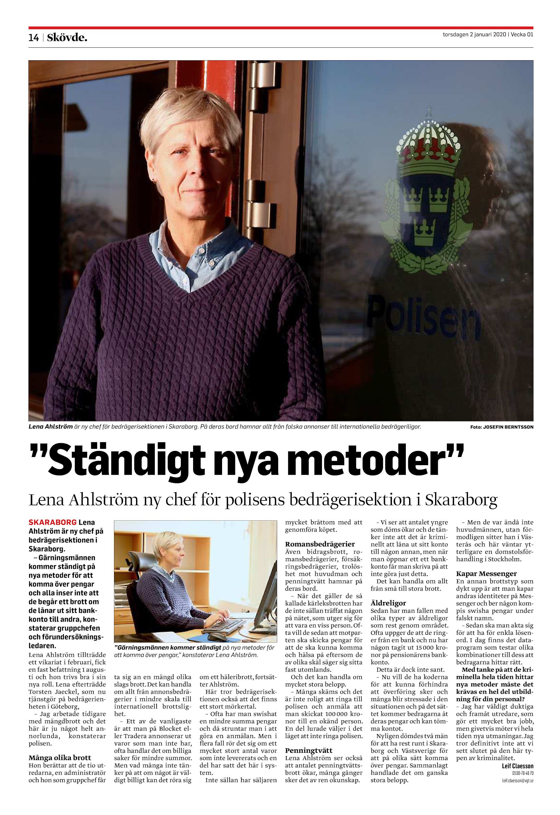 Skövde Nyheter SN-20200102 (endast text) Foto